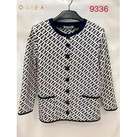 Фотография Кофта женская 9336 white-black р.52-62 "LIDA" недорого оптом от прямого поставщика