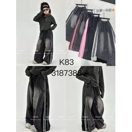 Штани дитячі утеплені на дівчинку K83 black-white р.120-170 "Major" недорого оптом від прямого постачальника