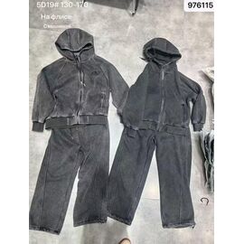 Костюм дитячий спортивний теплий на дівчинку 5D19 d.grey р.130-170 "Major" недорого оптом від прямого постачальника