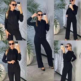 Фотография Костюм женский 1535 black р.42-48 "BONJOUR" недорого оптом от прямого поставщика