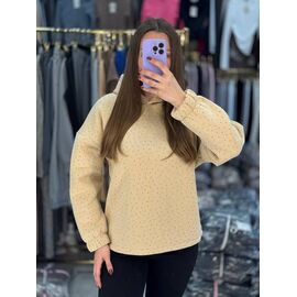 Фотография Свитер женский 1681 beige р.42-48 "BONJOUR" недорого оптом от прямого поставщика