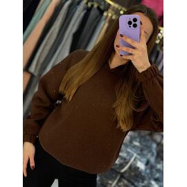 Фотография Свитер женский 1681 brown р.42-48 "BONJOUR" недорого оптом от прямого поставщика