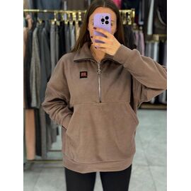 Фотография Худи женское 4253 beige р.42-48 "BONJOUR" недорого оптом от прямого поставщика