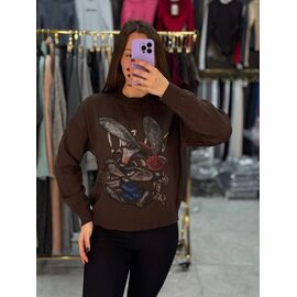 Фотография Свитер женский 925 brown р.42-46 "BONJOUR" недорого оптом от прямого поставщика