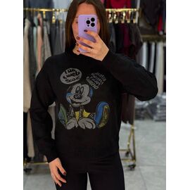 Фотография Свитер женский 925-3 black р.42-46 "BONJOUR" недорого оптом от прямого поставщика