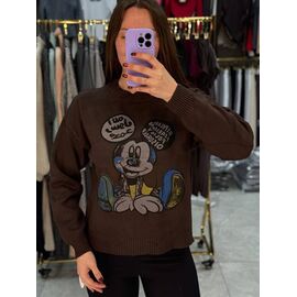 Фотография Свитер женский 925-3 brown р.42-46 "BONJOUR" недорого оптом от прямого поставщика