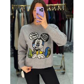 Фотография Свитер женский 925-3 grey р.42-46 "BONJOUR" недорого оптом от прямого поставщика