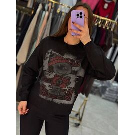 Фотография Свитер женский 925-4 black р.42-46 "BONJOUR" недорого оптом от прямого поставщика