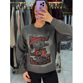 Фотография Свитер женский 925-4 d.grey р.42-46 "BONJOUR" недорого оптом от прямого поставщика