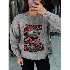 Фотография Свитер женский 925-4 grey р.42-46 "BONJOUR" недорого оптом от прямого поставщика