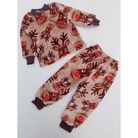 Фотография Пижама детская тёплая унисекс ML2838 brown р.92-146 "Meloria" недорого оптом от прямого поставщика