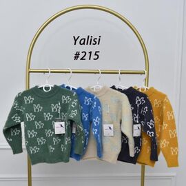 Фотография Свитер детский на девочку 215 green р.110-150 "Yalisi" недорого оптом от прямого поставщика