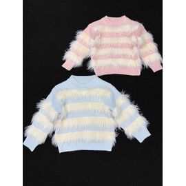 Фотография Свитер детский на девочку 858 l.blue р.90-130 "Yalisi" недорого оптом от прямого поставщика