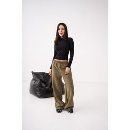 Штани спортивні жіночі теплі 299 khaki р.M-XL "Little Secret" недорого оптом від прямого постачальника