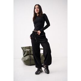 Фотография Штаны спортивные женские тёплые 899 black р.M-XL "Little Secret" недорого оптом от прямого поставщика