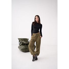 Фотография Штаны спортивные женские тёплые 899 khaki р.M-XL "Little Secret" недорого оптом от прямого поставщика