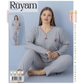 Піжама жіноча кашемірова розміри XL-4XL (2 кв) "MODY" купити недорого від прямого постачальника