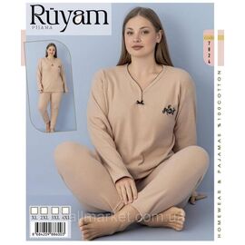 Піжама жіноча кашемірова розміри XL-4XL (2 кв) "MODY" купити недорого від прямого постачальника