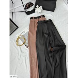 Шкіряні жіночі штани на флісі. р.42-44;44-46;46-48 "BEST FASHION" купити недорого від прямого постачальника