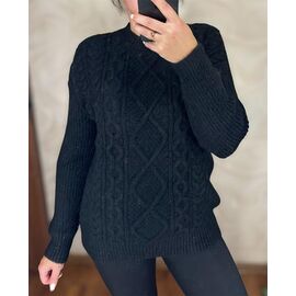 Фотография Свитер женский 26406 black р.48-52 "PULSE" недорого оптом от прямого поставщика