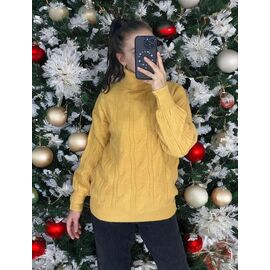 Фотография Свитер женский 26409 yellow р.44-52 "PULSE" недорого оптом от прямого поставщика