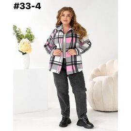 Фотография Рубашка тёплая женская 33-4 pink р.48-54 "FIESTA" недорого оптом от прямого поставщика