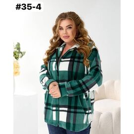 Фотография Рубашка тёплая женская 35-4 green р.54-60 "FIESTA" недорого оптом от прямого поставщика