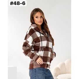 Фотография Рубашка тёплая женская 48-6 brown р.42-54 "FIESTA" недорого оптом от прямого поставщика