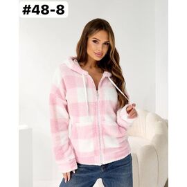 Фотография Рубашка тёплая женская 48-8 pink р.42-54 "FIESTA" недорого оптом от прямого поставщика