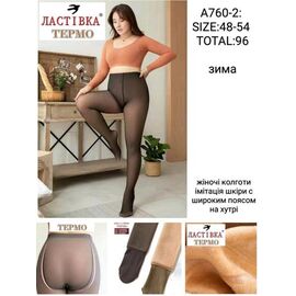 Фотография Колготы тёплые женские A760-2 black р.48-54 "FIESTA" недорого оптом от прямого поставщика