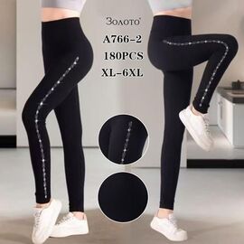 Фотография Лосины женские A766-2 black р.XL-6XL "FIESTA" недорого оптом от прямого поставщика