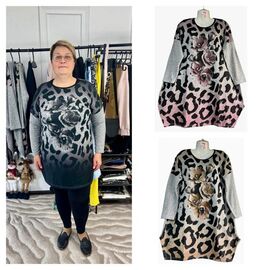 Фотография Туника женская GL13 black р.M-2XL "FIESTA" недорого оптом от прямого поставщика