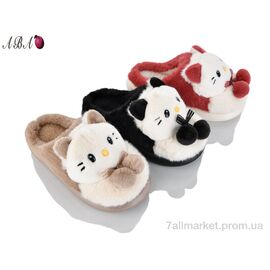 Фотография Тапки женские для дома зима YDX975 mix (12 пар р.36-41) "Aba" недорого оптом от прямого поставщика