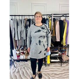 Фотография Туника женская GL19 grey р.M-2XL "FIESTA" недорого оптом от прямого поставщика