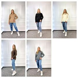 Фотография Свитер женский GL27 mix р.52-58 "FIESTA" недорого оптом от прямого поставщика