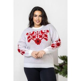 Фотография Свитер женский GL59 white р.50-58 "FIESTA" недорого оптом от прямого поставщика