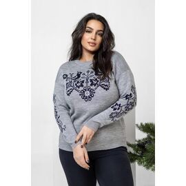 Фотография Свитер женский GL65 d.grey р.60-64 "FIESTA" недорого оптом от прямого поставщика