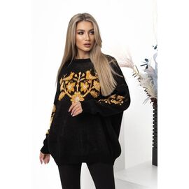 Фотография Свитер женский GL74 black р.42-48 "FIESTA" недорого оптом от прямого поставщика