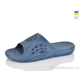 Шльопанці чоловічі пляжні Літо N73 синій (6 пар р.41-45) "Lot Shoes" недорого оптом від прямого постачальника