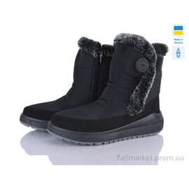 Фотография Ботинки женские стильные зима C4 чорний (6 пар р.37-41) "Kindzer" недорого оптом от прямого поставщика