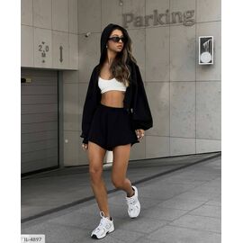 Фотография Костюм женский двойка шорты худи р.S-M;M-L (2цв) "ANNVER" купить недорого от прямого поставщика