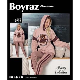 Фотография Пижама тёплая женская 13914 beige р.S-XL "DONELLA" недорого оптом от прямого поставщика