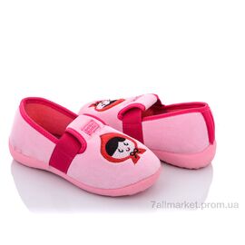 Фотография Тапки детские домашние Весна/осень T08 pink (6 пар р.21-24) "Soylu" недорого оптом от прямого поставщика