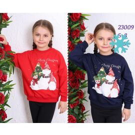 Фотография Свитер детский на девочку 23009 red р.5-8 "Meloria" недорого оптом от прямого поставщика