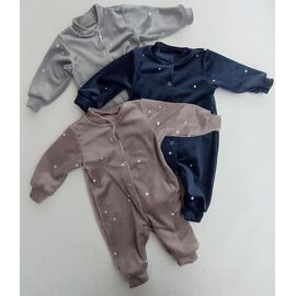 Фотография Комбинезон детский тёплый на мальчика ML2893 grey р.62-80 "Meloria" недорого оптом от прямого поставщика