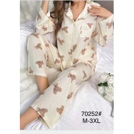 Фотография Пижама женская 70252 beige р.46-54 "HOME STYLE" недорого оптом от прямого поставщика