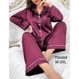 Піжама жіноча 70440 wine р.46-54 "HOME STYLE" недорого оптом від прямого постачальника