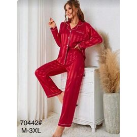 Фотография Пижама женская 70442 red р.46-54 "HOME STYLE" недорого оптом от прямого поставщика