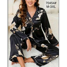 Фотография Пижама женская 70454 black р.46-54 "HOME STYLE" недорого оптом от прямого поставщика