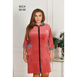 Фотография Халат женский 80C coral р.58-66 "HOME STYLE" недорого оптом от прямого поставщика